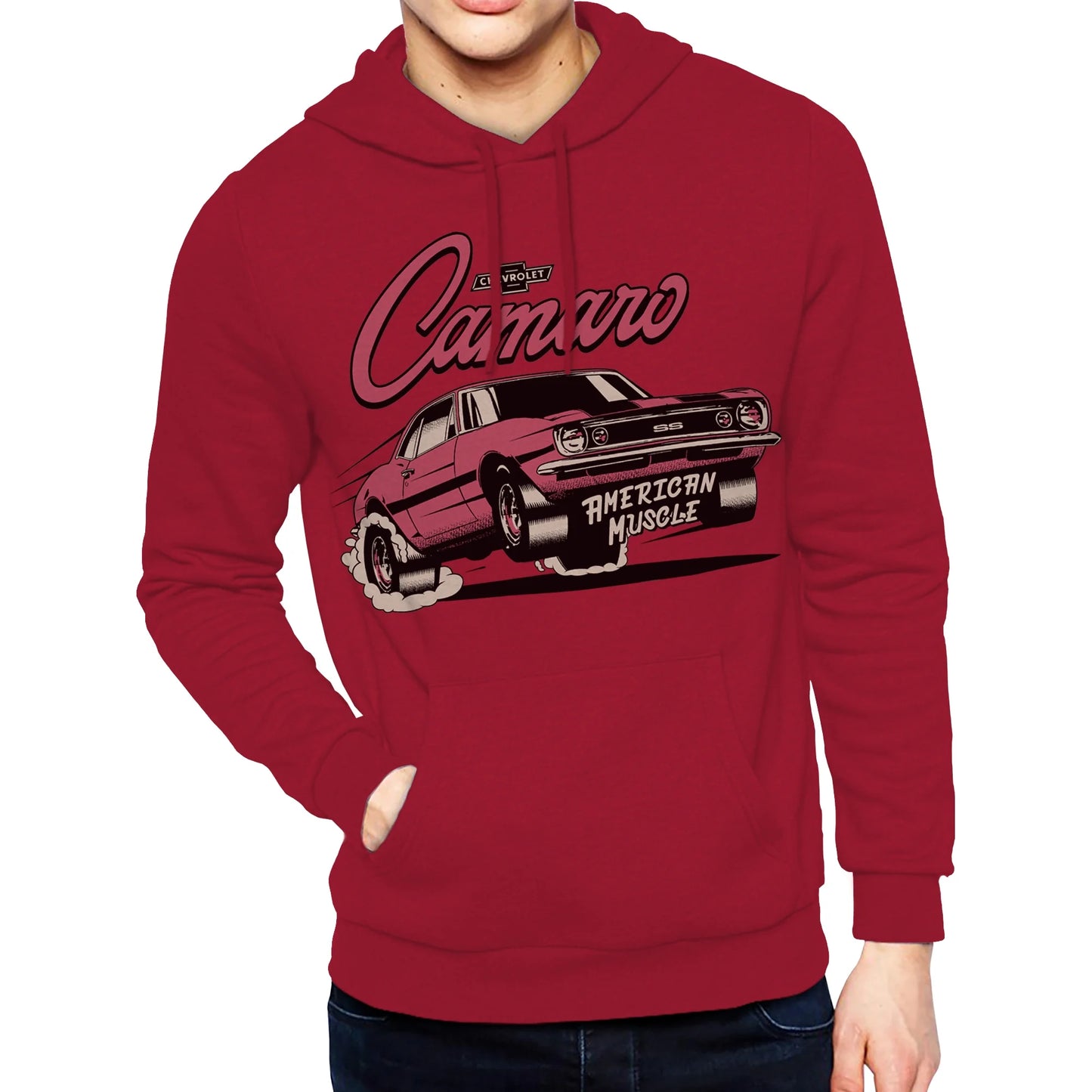Chevrolet, Men's Apparel Graphic Hoodie Sweatshirt, Retro Camaro, Sizes S-3XL